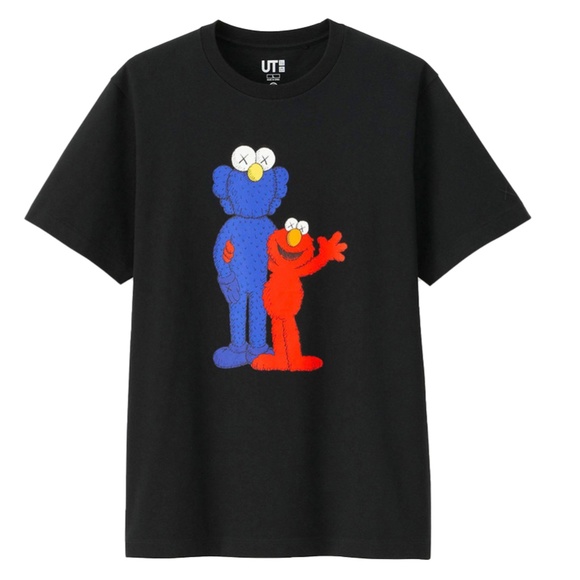Uniqlo x KAWS Other - KAWSxUniqloxSesame Street BFF Elmo Tee Black Tee L